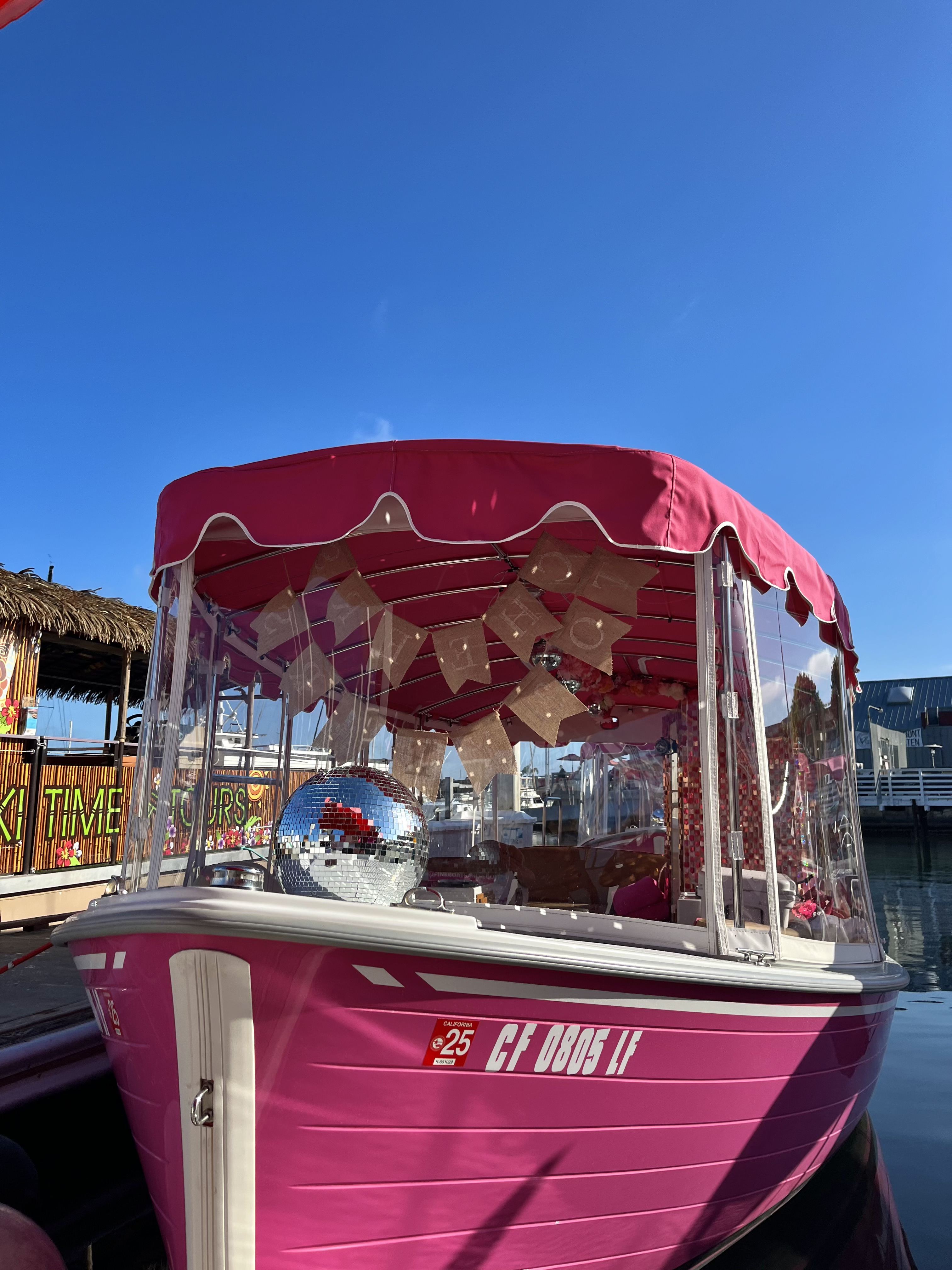 Eco Pink Boat - Harbor View